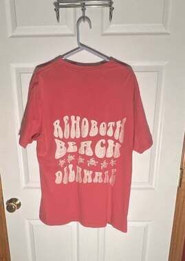 Sunsations Rehoboth Beach Delaware Coral Graphic Short Sleeve T-Shirt